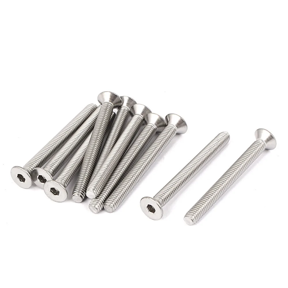 

New Arrival 10pcs M4 x 40mm Metric 304 Stainless Steel Hex Socket Countersunk Flat Head Screw Bolts