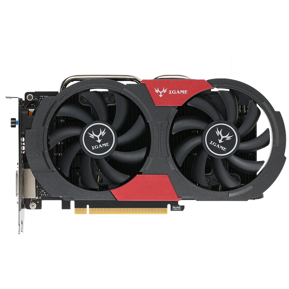 Красочные видеокарты GeForce GTX iGame 1050Ti GPU 4 Гб 128 бит 14 нм 7000 МГц игровая видеокарта GDDR5 PCI-E X16 3,0 DVI+ HDMI+ DP 3 порта