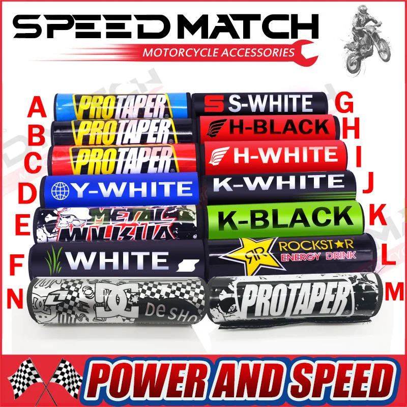 New 7/8" Handlebars Crossbar Bar Pad Molded 8" Round Bar Pad Handlebar Pad Motocross Motorcycle