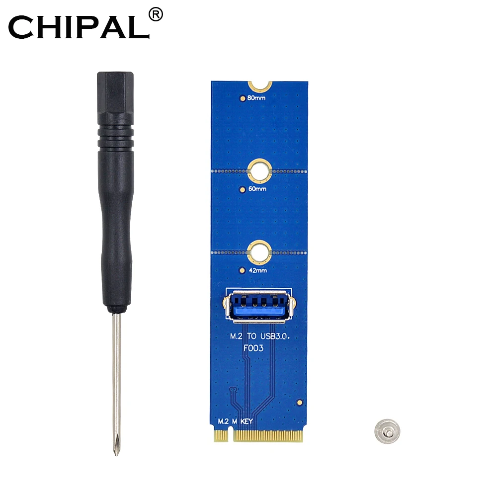 CHIPAL 50 шт./лот NGFF M.2 к USB 3 0 карта передачи M2 USB3.0 адаптер для PCI E Riser Card биткоина Litecoin