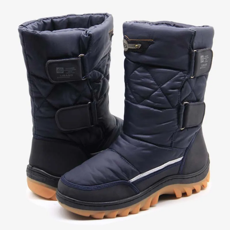 LIBANG 2018 Men Winter Shoes Warm Male Snow Boots Mid-Calf Winter Shoes for Men Brand Fashion Soft Men Shoes Plus Size 41-46