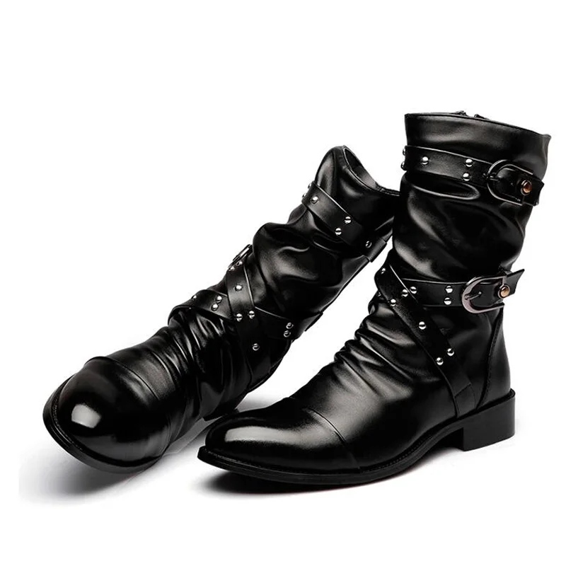 Г., осенне-зимние ботинки из натуральной кожи Мужская Зимняя обувь высокие модные мужские мотоботы ZHK196