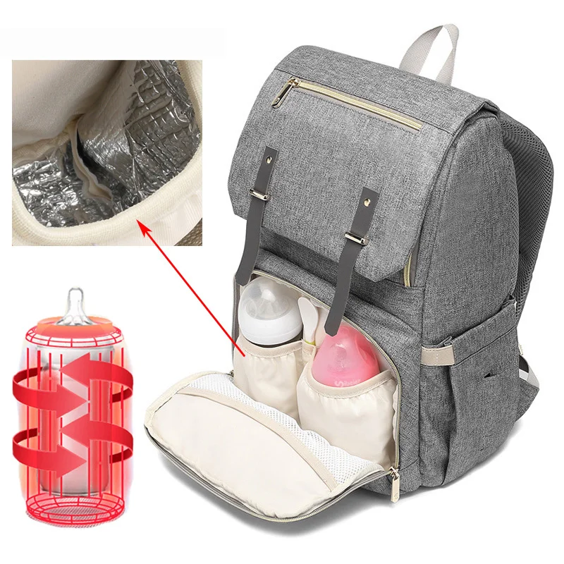 

Baby Diaper Bag With USB Interface Nappy Bag Large Capacity Waterproof Mummy Daddy Travel Maternity Backpack Nursing Bag