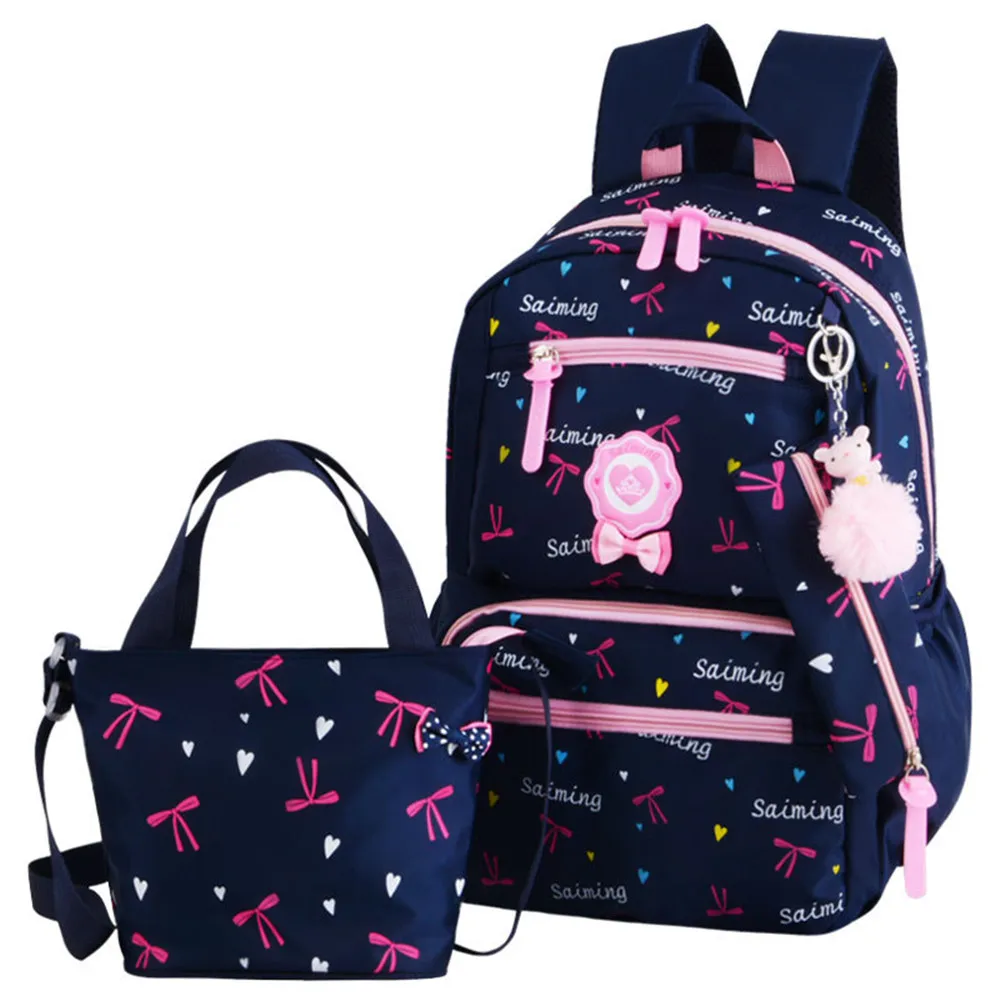 الأطفال الحقائب المدرسية المراهقين الفتيات الطباعة الظهر مدرسة حقائب 3 قطعة/المجموعة Mochilas الاطفال السفر على ظهره لطيف الكتف حقيبة