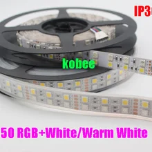 5 M Двухрядные Водонепроницаемый 5050 SMD RGBW, гибкий светодиодный полоски RGBWW RGB+ белый/теплый белый DC12V 5 M 120 светодиодный/M 600 светодиодный s IP33/IP67