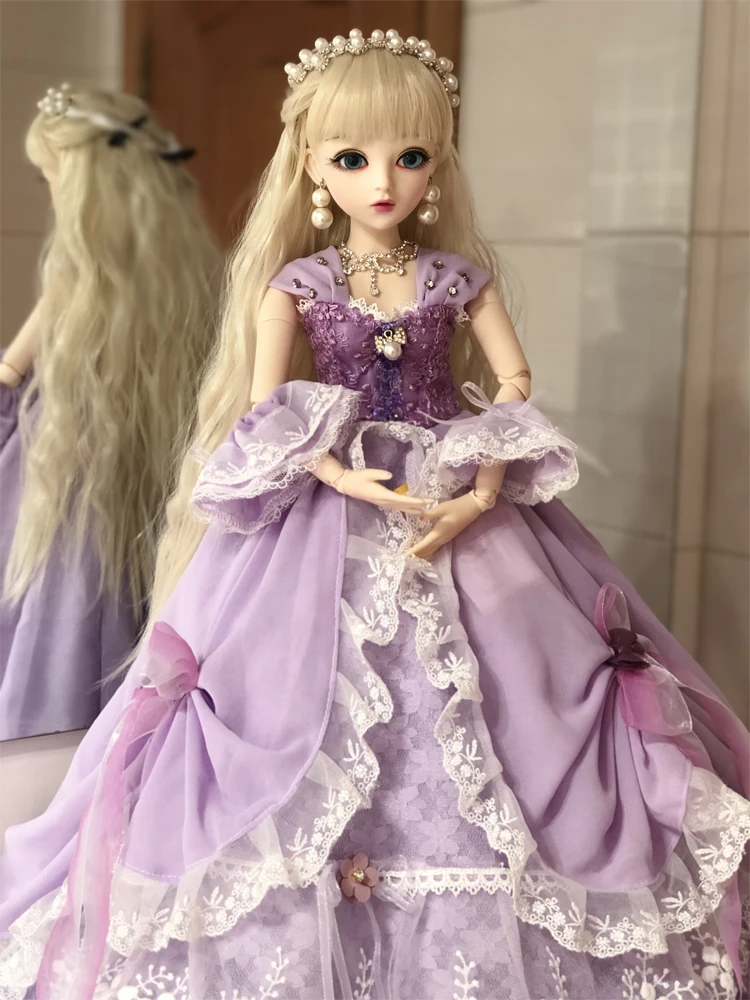 1/3 BJD 60 см куклы игрушечные лошадки одежда высшего качества китайская Кукла 18 совместных БЖД мяч платье Мода девушка подарок