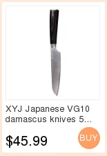 XYJ новые кухонные ножи 5 дюймов нож santoku 7Cr17 кухонные принадлежности из нержавеющей стали с двойная стальная головка подарок для красоты