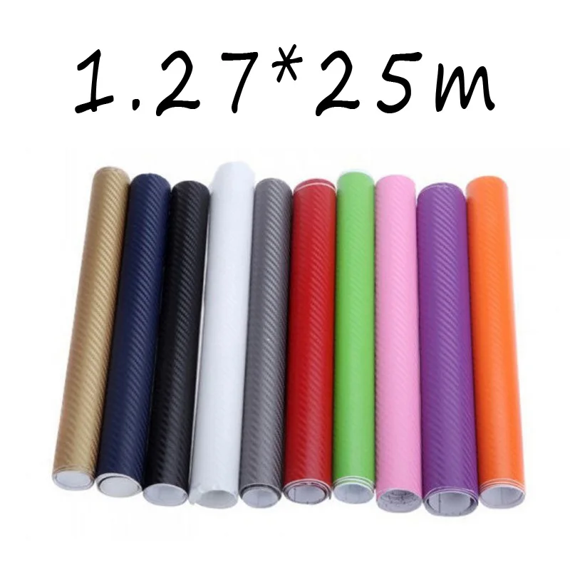 

1pc 1.27*25M 3D Carbon Fiber PVC Sticker,Car Wrap Sheet Roll Film Stickers Decals Motorcycle Car Styling Accessories Automobiles