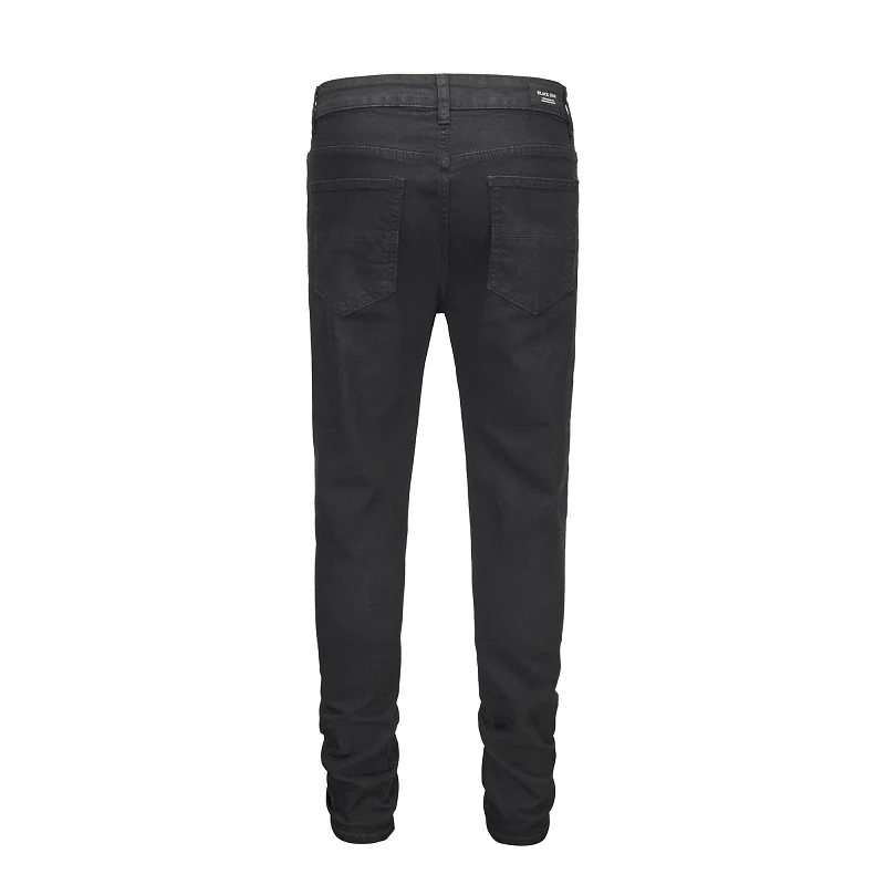 Slim Fit блесток исправленными джинсы Рваные байкерские джинсы Джастин Бибер Краска в баллоне-распылителе джинсы бесплатная доставка