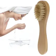 С ручкой из натурального дерева щётка для чистки лица состояние кожи отшелушивающая кисть