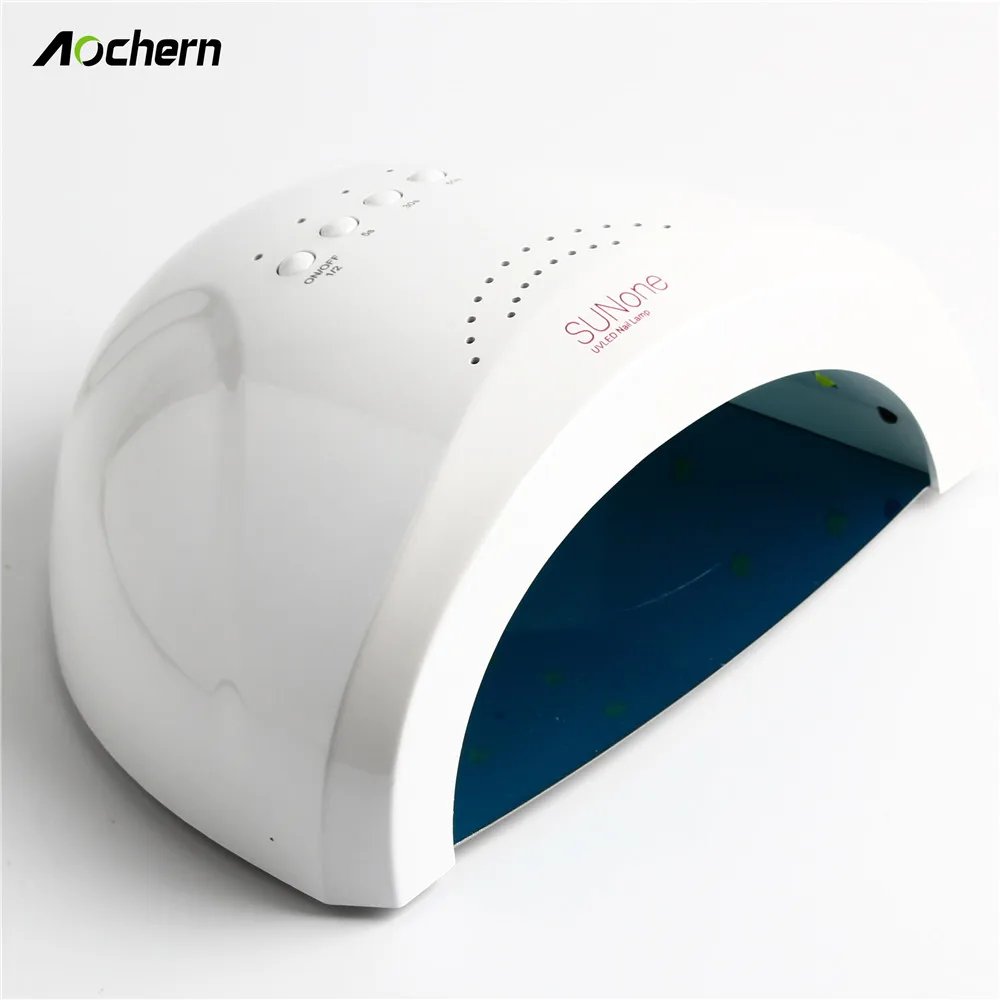 ФОТО Aochern SUNUV Sunone 48W Professional Nail Lmap UV Lamp Nail Dryer for UV Gel LED Gel Nail Machine Infrared Automatic Sensor