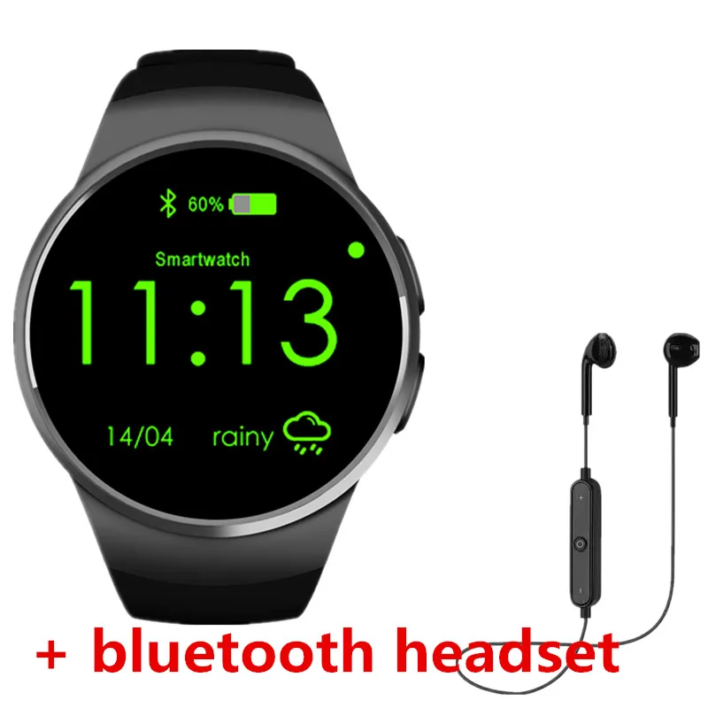 Хит, умные часы Sim Mtk2520, умные часы, 1,3 дюймов, умные часы с монитором сердечного ритма, напоминание о звонках, PK G3, часы для телефона - Цвет: black add headset
