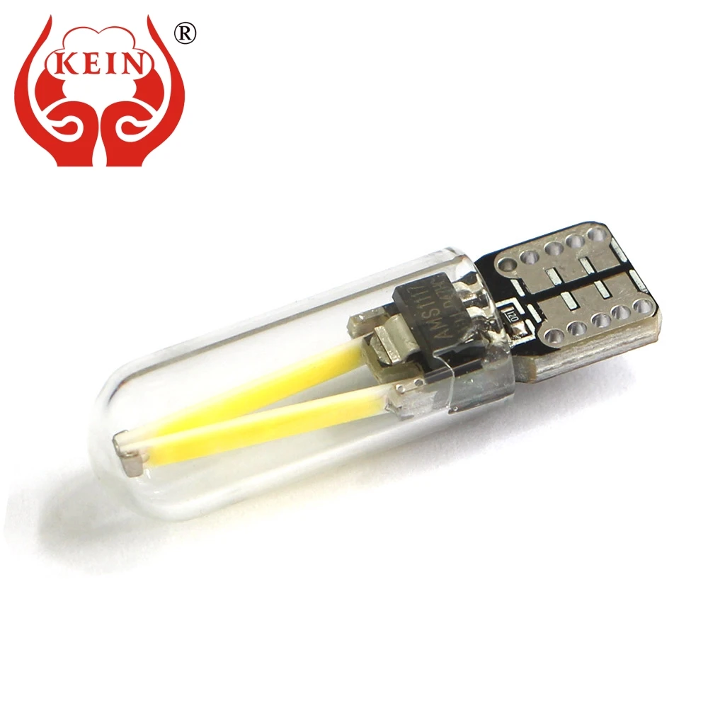 

KEIN 6000k T10 w5w Bulb 194 car led Filament COB Glass Interior Tail Rear fog Bulb Reading Signal Parking Lamp White for honda