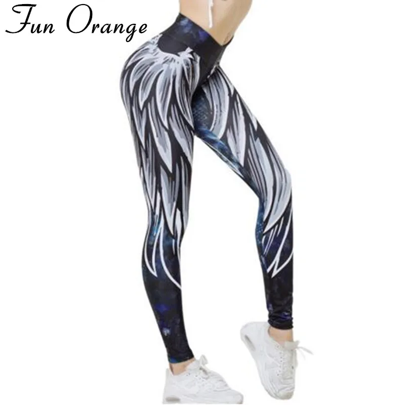 

Fun Orange Women Leggings Push up Sporting Fitness Leggings Athleisure Bodybuilding Sexy Printing Female Women's Pant
