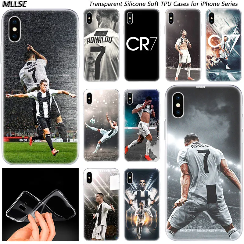 

Hot Football player Cristiano Ronaldo Fashion Silicone Case Cover for Apple iPhones 7 8 Plus 6 6s Plus 5 5s SE X XR XS MAX Cases