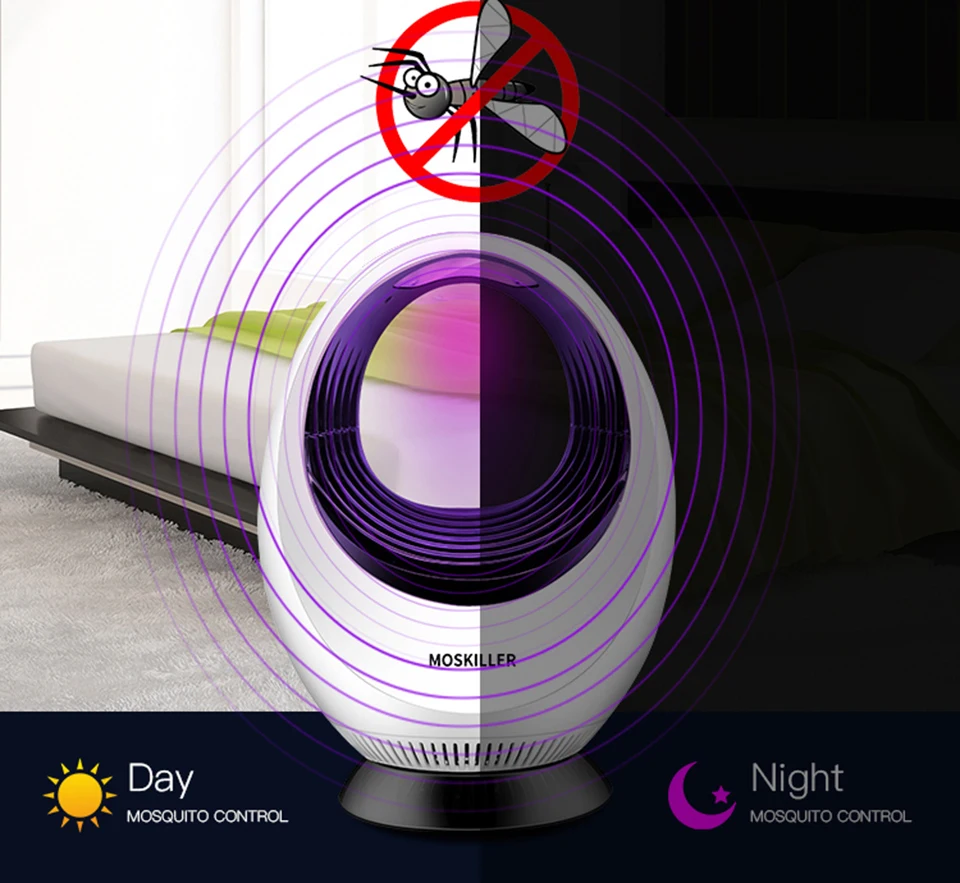 Фотокаталитическая лампа от комаров с питанием от USB, светодиодный светильник-ловушка для комаров, Электронная ловушка для насекомых, лампа для москитов