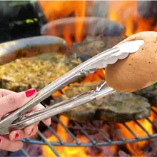 1 шт. Нержавеющая сталь кухонные щипцы буфет щипцы для барбекю Кухня щипцы для барбекю аксессуары барбекю-гриля приспособление для салата ENX 036