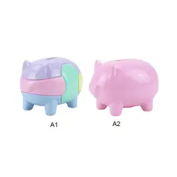 Мультфильм свинья в форме пластик Копилка случае монеты красочные животных коробка для денег Копилка-свинка детей игрушечные лошадки