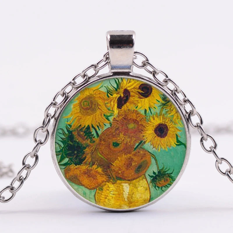 SIAN Van Gogh Звездная ночь ожерелье из подсолнечника известная картина маслом