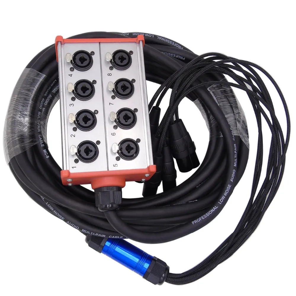Высококачественный 8 канальный 3 контактный XLR кабель змея с разъемом типа папа на