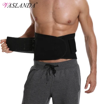 

VASLANDA Mens Waist Trimmer Trainer Tummy Slimming Belt Body Shaper Fitness Girdles Workout Shapewear Modeling Strap S-3XL