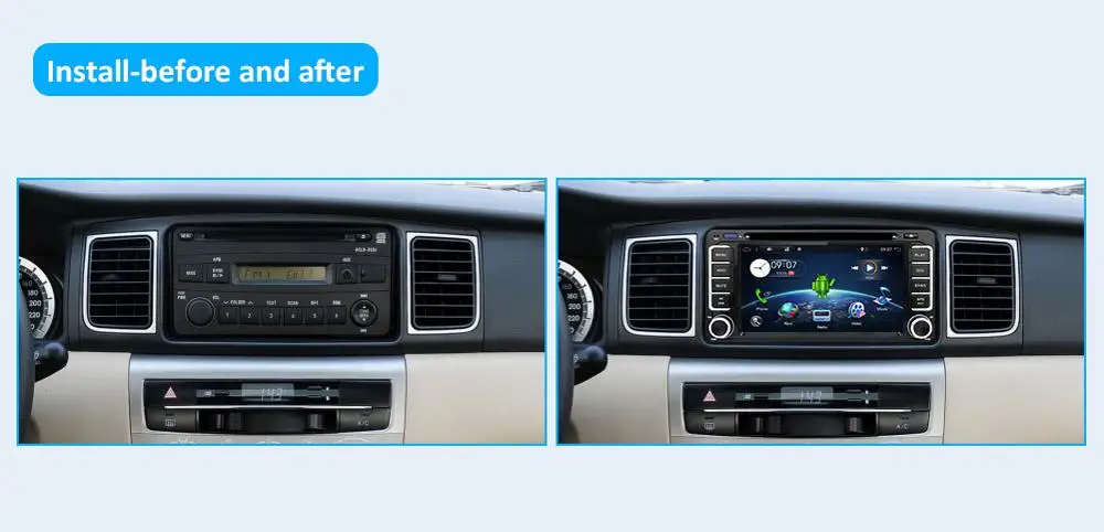 Cheap car multimedia player Quad Core 2 Din Android 9.0 Car DVD for Toyota Rav4 Audio Video Stereo GPS Navigation Radio RDS 3G Wifi BT 5