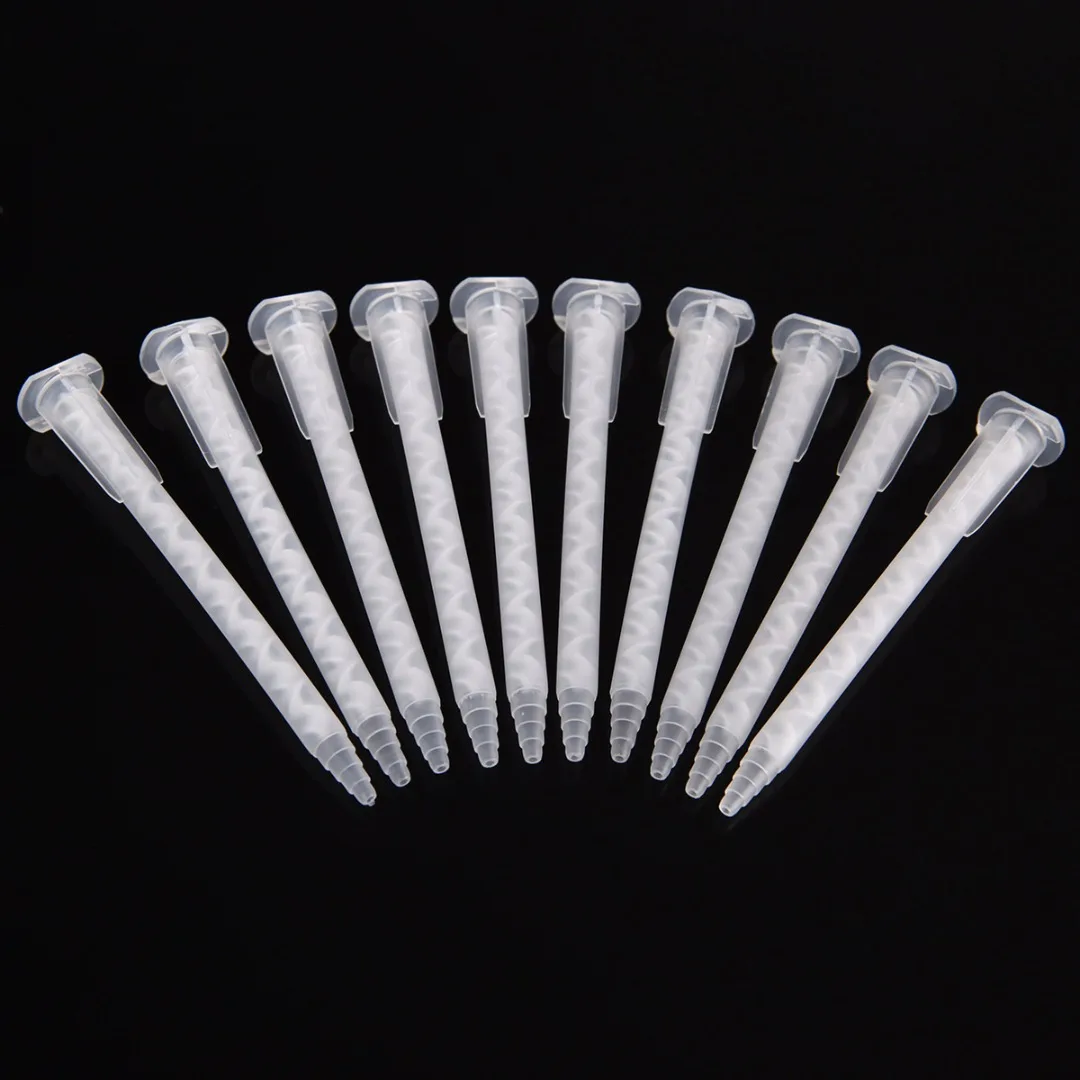 

50pcs/lot MA5.4-17S Static Mixer Nozzle Mixing Tip Plastic Tube Epoxy Nozzles for Epoxy Resin Adhesive Tool 50ml