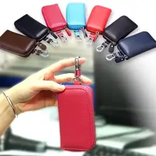 Натуральный кожаный брелок для мужчин и женщин, органайзер для ключей, сумка для ключей из коровьей кожи, сумка для ключей, бумажник ключница, чехол для мини-карт, подарок