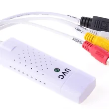 Белая карта захвата USB 2,0 видео адаптер с аудио высокого качества ТВ DVD VHS аудио AV адаптер компьютер CC ТВ камера для mac