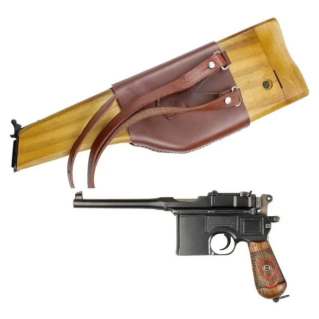 Деревянная кобура Broomhandle для Mauser C96, с плечевым ремнем, немецкая, в наличии, без ружья 1