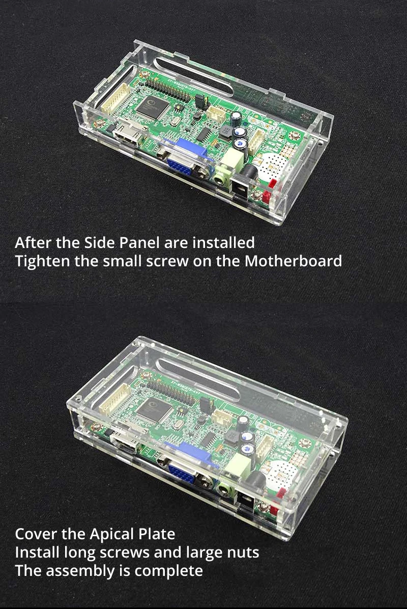 For our M.NT68676 controller driver card motherboard LED/LCD controller driver board transparent Acrylic protective case box