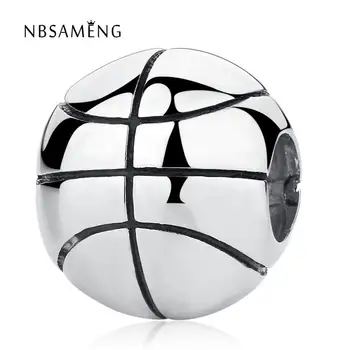 

NBSAMENG 100% 925 Sterling Silve Bead Olive Ball Beads Charm Fit Pandora Bracelet & Bangle DIY Women Jewelry