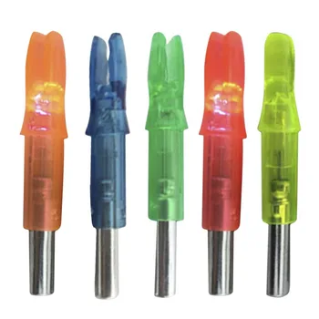 

12PCS/SET Super Bright LED Luminous Arrow Nock Tail Outdoor Hunting Shooting Archery Arrow Bow Dual Tail Inside Light Hot