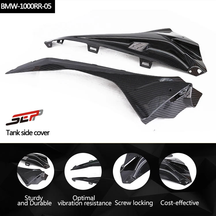 SMOKU Motorcycle Accessories Left & Right Carbon Fiber Tank Side Fairings Cover Protector For BMW S1000RR 2014-2017