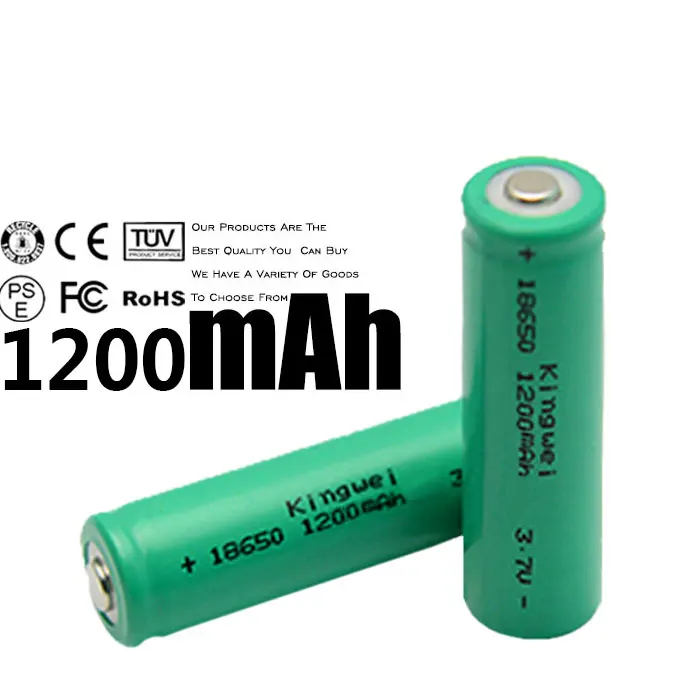 Большая скидка, 30 шт/партия 18650 3,7 V перезаряжаемая батарея 1200 mAh для светодиодный фонарик