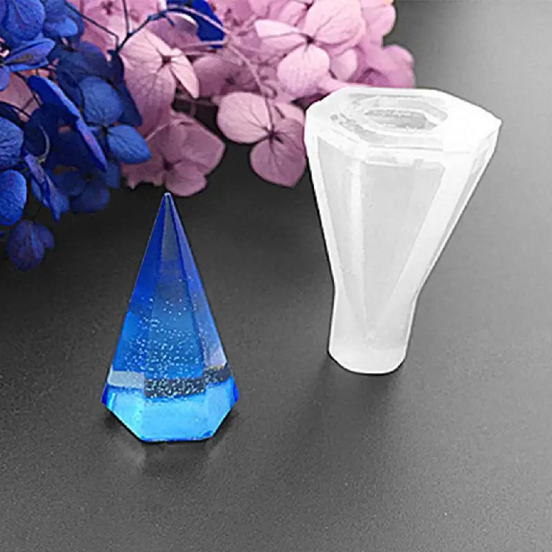 

Cone DIY Silicone Mold Mould 3D For Resin Pendant Jewelry Craft Making Tool Diamond Shaped Cone Pendant Silicone Mold