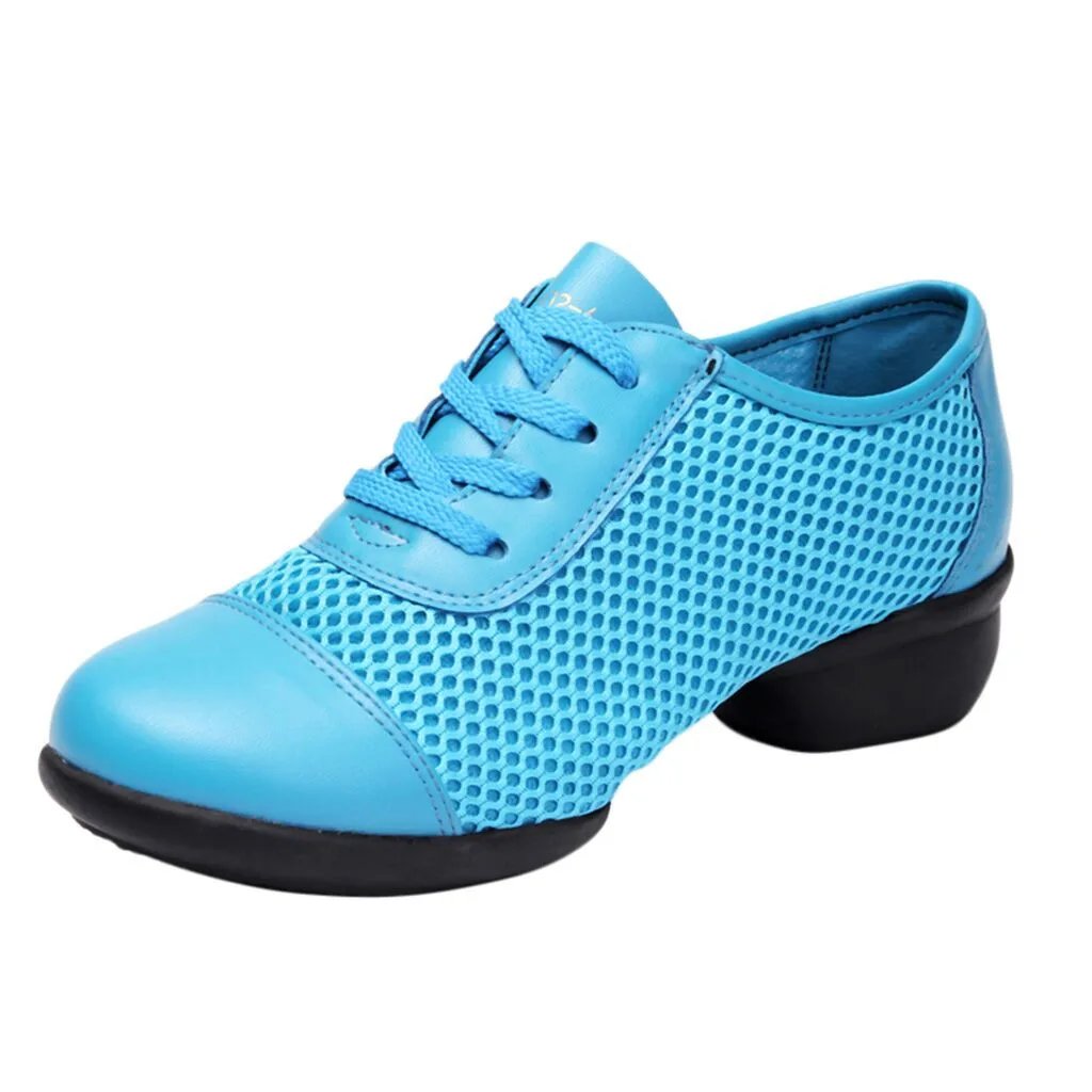 

YOUYEDIAN Women's Soft Bottom Mesh Shoes Lace-Up Ladies' Casual Single Shoes Dancing Shoes zapatos de mujer con tacon fiesta#g30