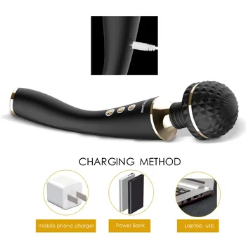 Multispeed Rechargeable AV Magic Wand Vibrator Sex Toys for Woman Sex Massage G Spot Vibrators for Women Adult Sex Machine Shop 4