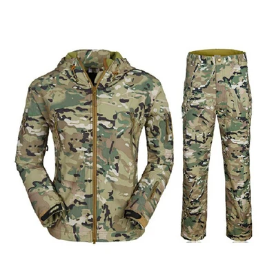 Winter Jacket Men Casual Army Camouflage Coat Military Men Tactical Jacket and Coats Set Waterproof Windproof Clothes