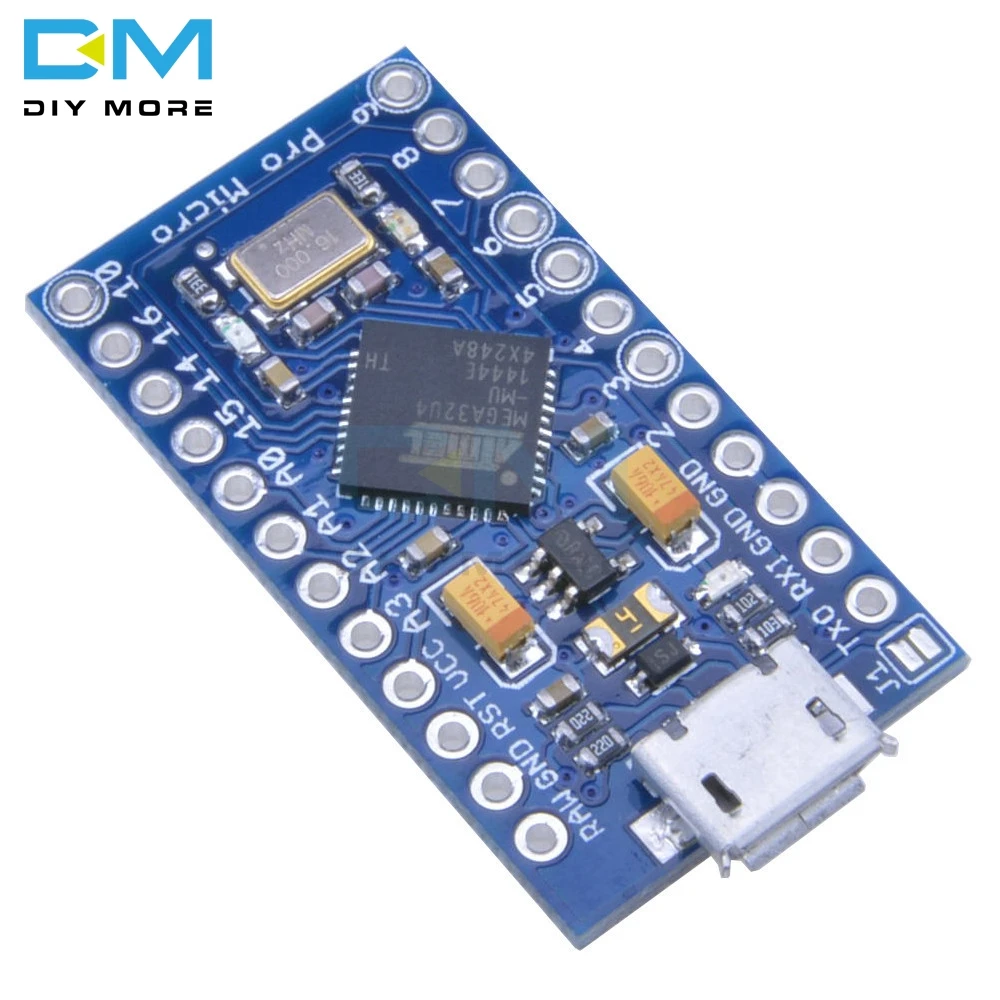 Pro Micro ATmega32U4 3,3 V 16M 16 МГц заменить ATmega328 для Arduino Pro Mini с 2 Row штыревые для Leonardo Mini Usb Интерфейс