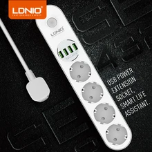 LDNIO 5V 3.4A White Smart Desktop Charger Adapter Charging for Xiaomi Redmi 4x iPhone x Mobile Phone Wall Charger Socket