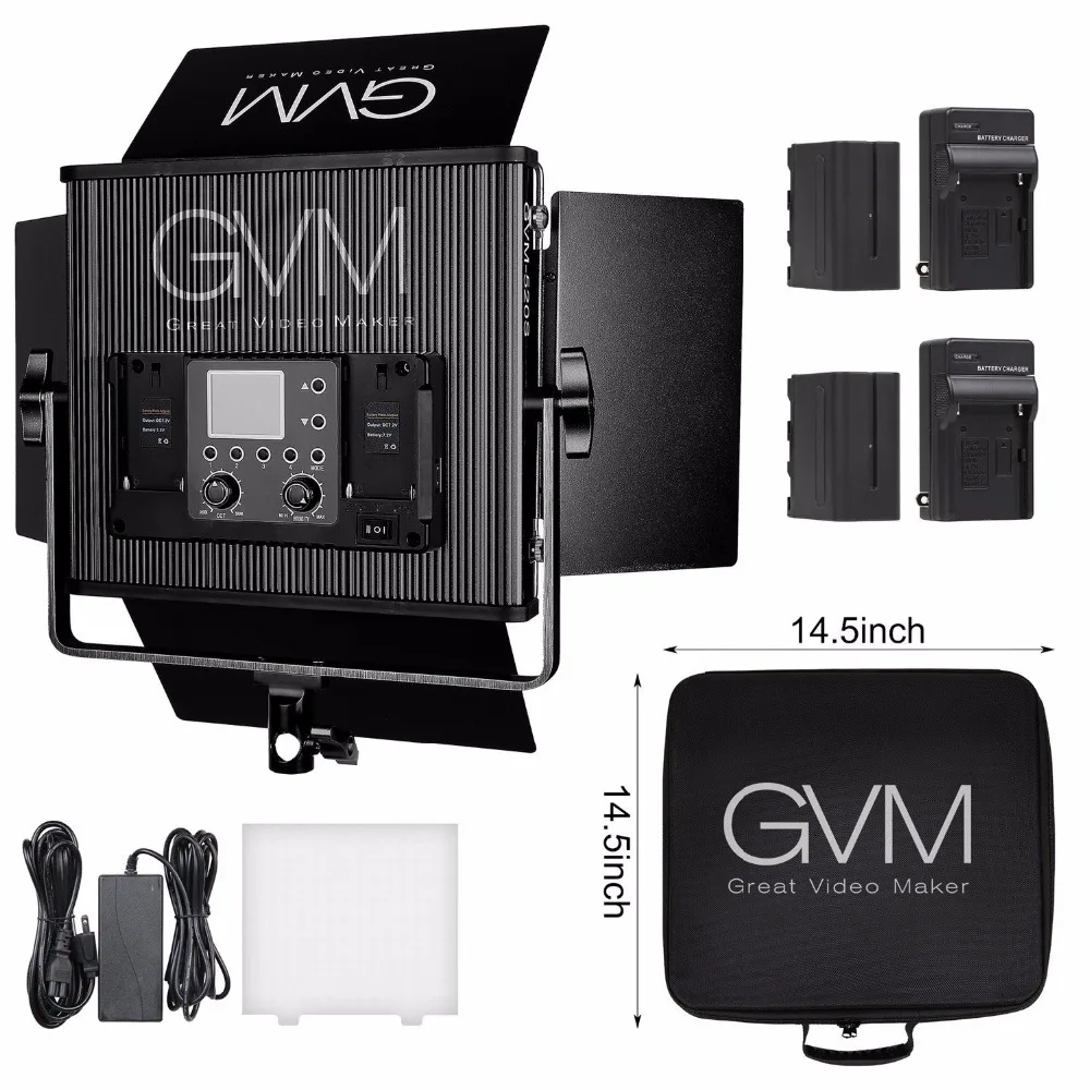 

GVM 520S-B LED Video Light With Battery CRI97 3200K-5600K For Video Making Photography Lighting And Location Shooting Panel