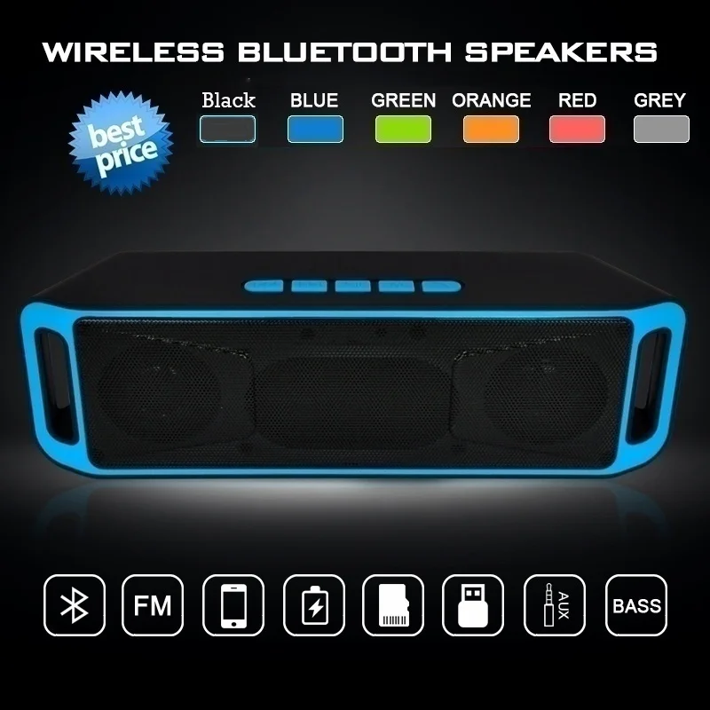 Портативная уличная bluetooth колонка s новейший V3.0 Hifi беспроводной бас Bluetooth стерео