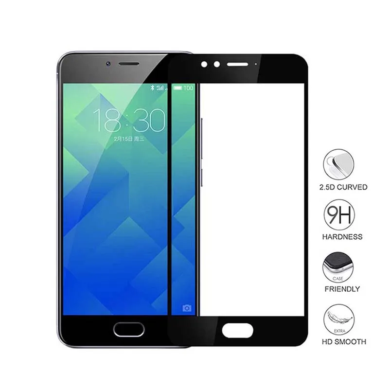 Полное покрытие закаленное стекло для Meizu m5s m5 m6 note защита экрана m6s 5c 15 16th plus мини