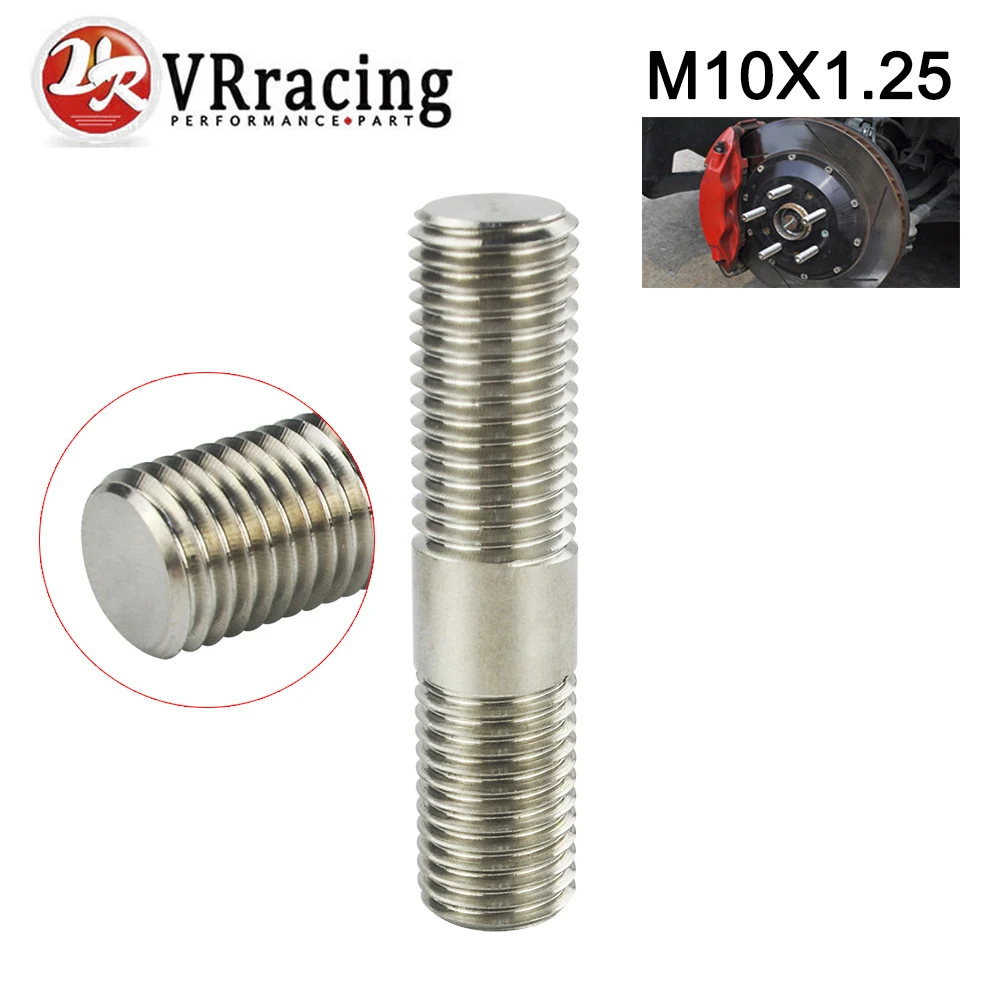 Vr 10mm M10x1.25 Exhaust Stud 303 Stainless Steel Double End Threaded