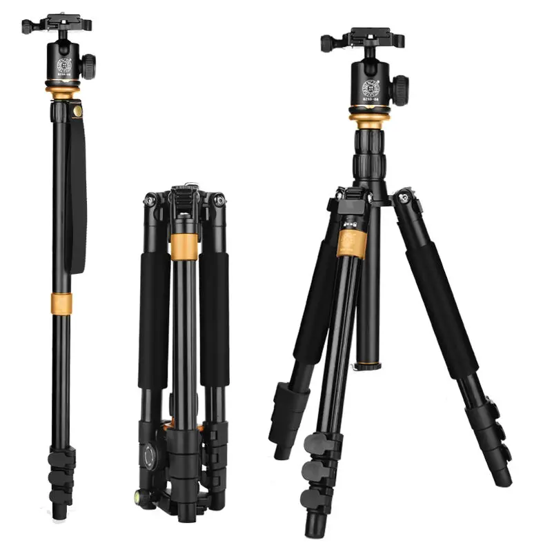 

Q555B Portable Tripod Lightly SLR Camera Tripod Ball Head Single Micro Mini Portable Photographic Camera Bracket Q-570B