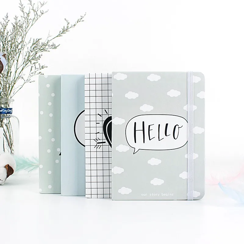 

Kawaii A5 Ruled Notebook Traveler Diary Planner Love Heart Cloud Hello Funny Bullet Journal Vintage Notepad Korean Stationery