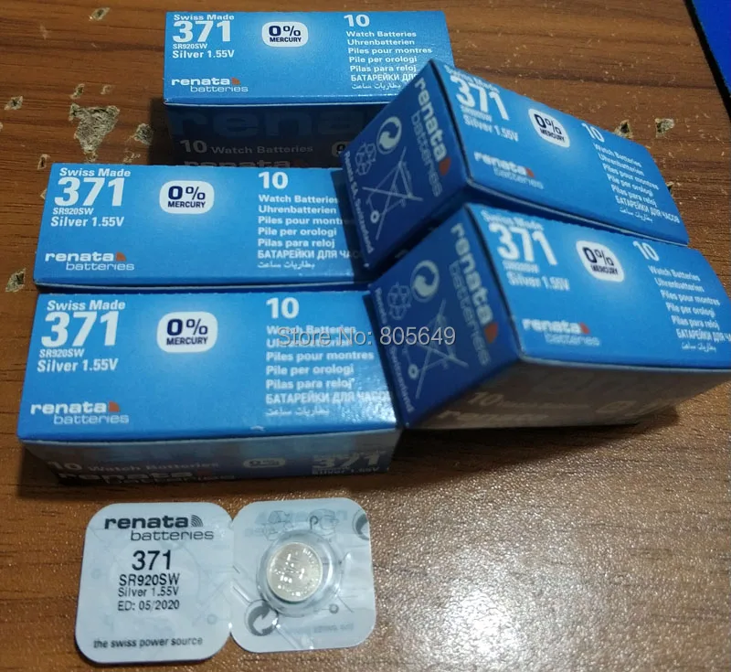 20xrenata часы с оксидом серебра 371 SR920SW 920 1 55 V 100% оригинальный бренд renata батарея|battery