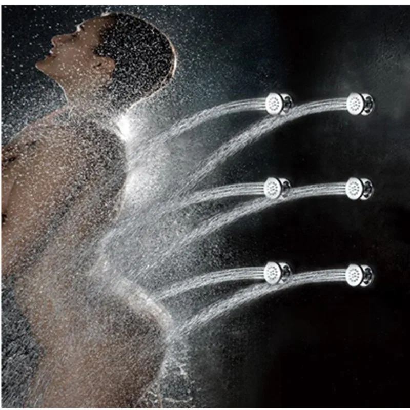 6 pieces Bathroom Brass Shower Round Head Body Massage Jets Sprayer
