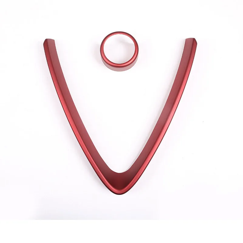 

2pcs Red ABS Plastic Front Grill Decoration Frame Trim For Alfa Romeo Stelvio 2017 2018 Car Accessories